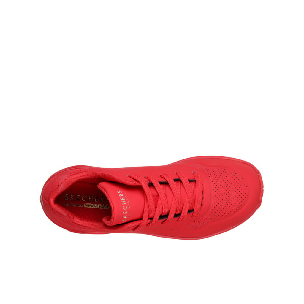 Skechers Uno Stand on Air Rojo Tenis Dama 73690RED