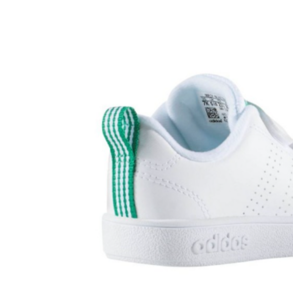 Adidas Tenis VS Clean Blanco-Verde Infantil  AW4889