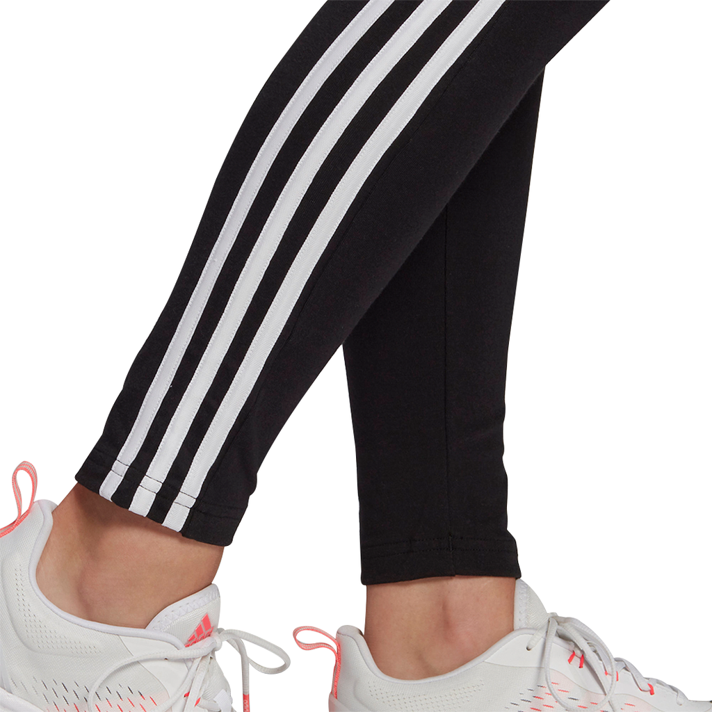 Adidas Essentials 3 Franjas Negro Blanco Leggins Dama GL0723